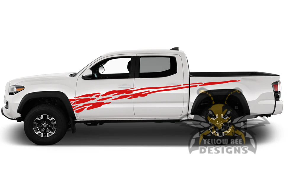 Fire Speed Side Graphics Decals Vinyl Compatible with Toyota Tacoma Double Cab - Image 4