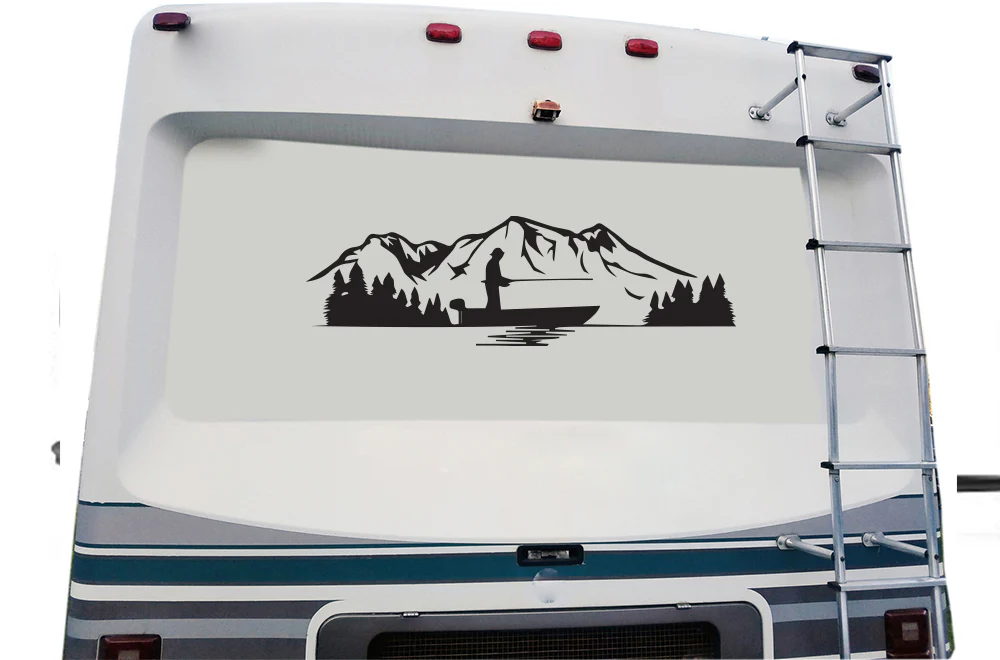 Fisher On The Lake Decals, Graphics For RV, Trailer Hauler, Camper, Motor-Ηome, Caravan - Image 3