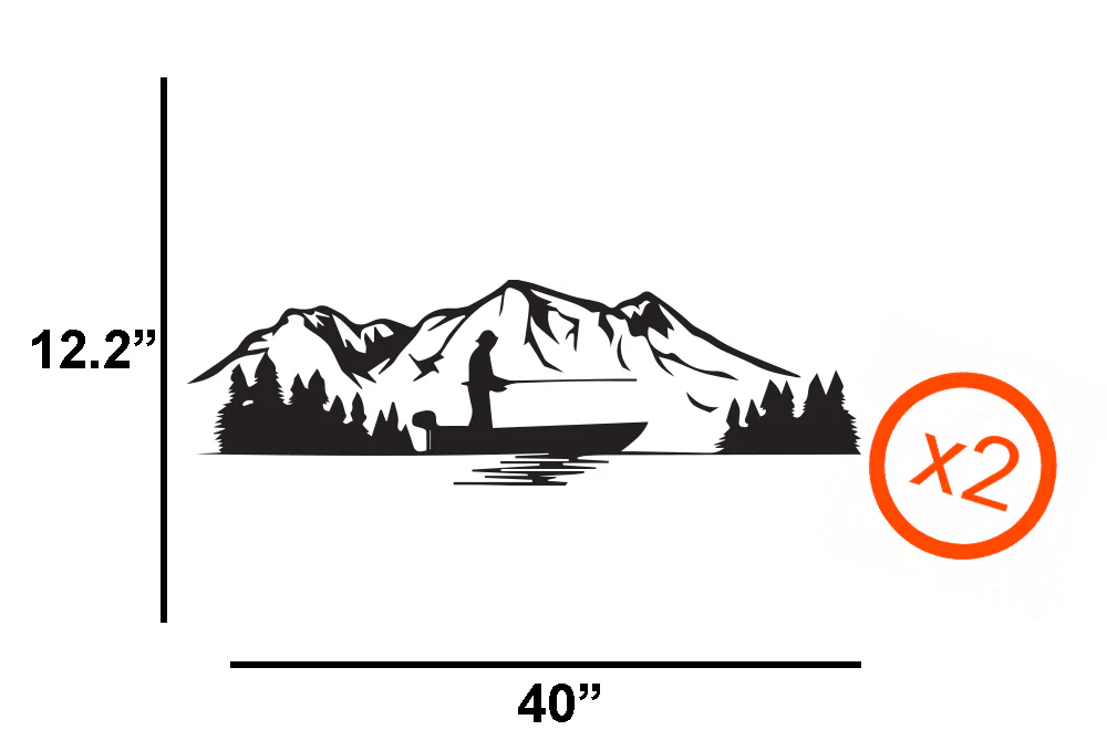Fisher On The Lake Decals, Graphics For RV, Trailer Hauler, Camper, Motor-Ηome, Caravan - Image 6