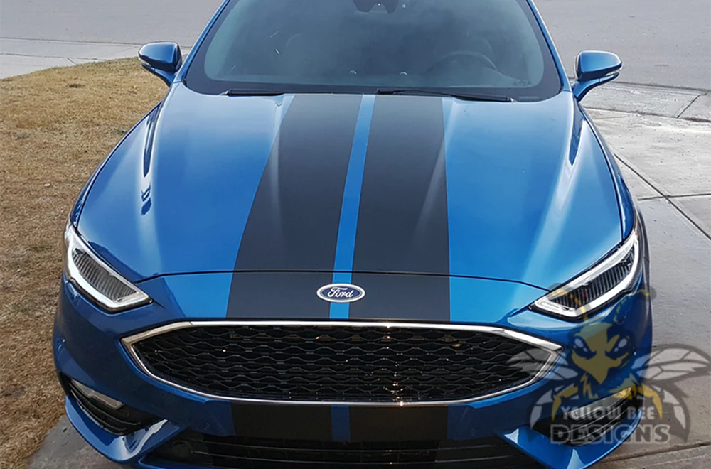 Full Body Stripes Graphics Vinyl Decals Compatible with Ford Fusion - Image 4