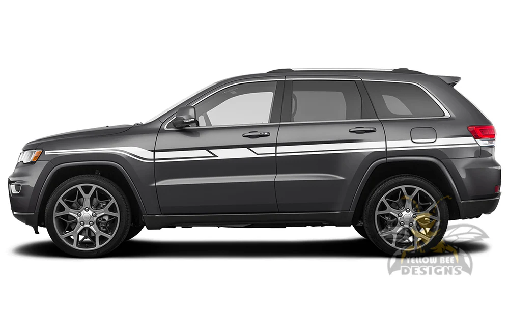 Full Line Side Stripes Graphics Vinyl Decals Compatible with Grand Cherokee - Image 2