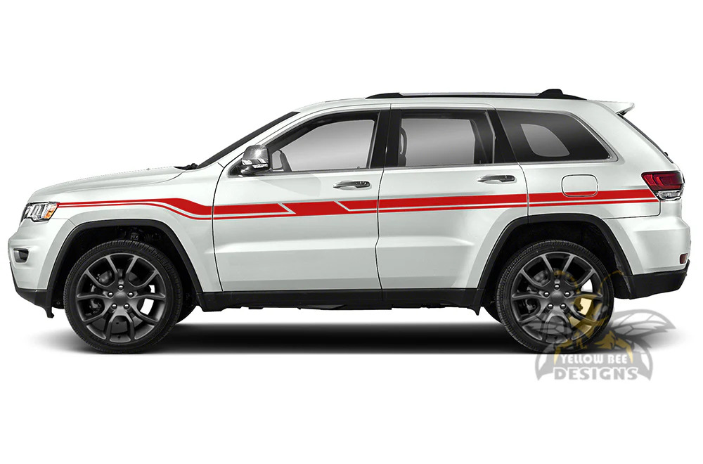 Full Line Side Stripes Graphics Vinyl Decals Compatible with Grand Cherokee - Image 3