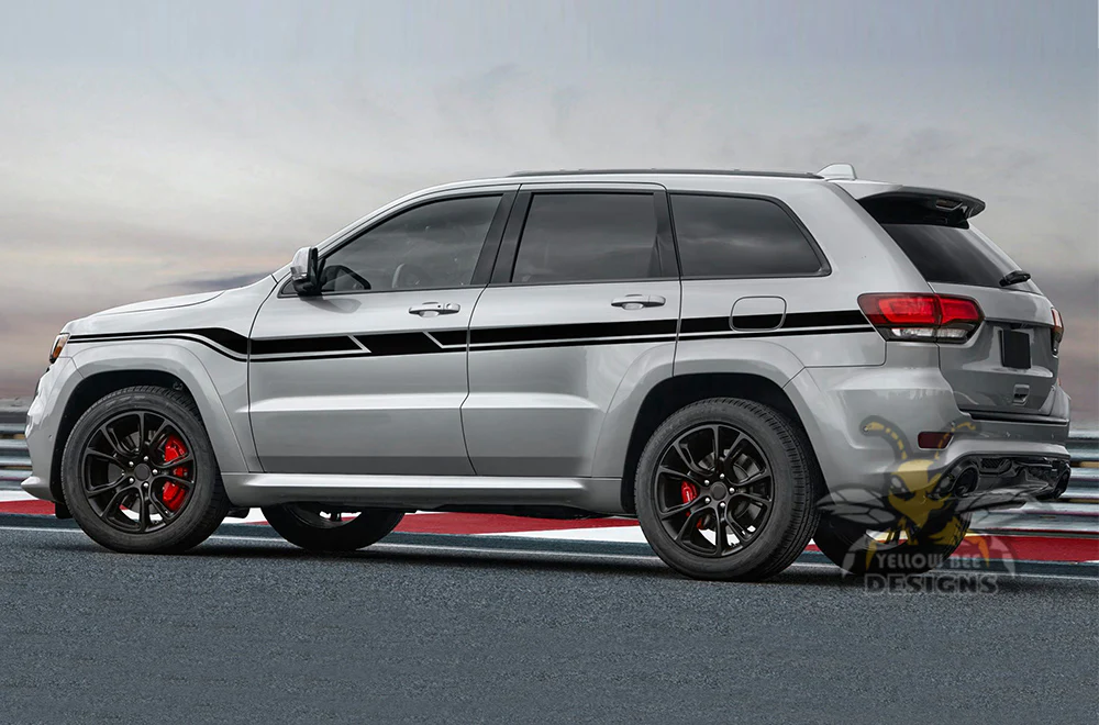 Full Line Side Stripes Graphics Vinyl Decals Compatible with Grand Cherokee - Image 4