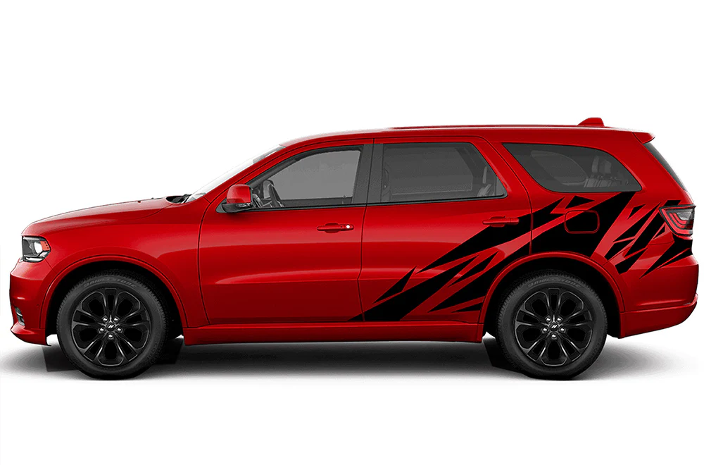 Geometric Pattern Side Door Vinyl Decals Compatible With Dodge Durango