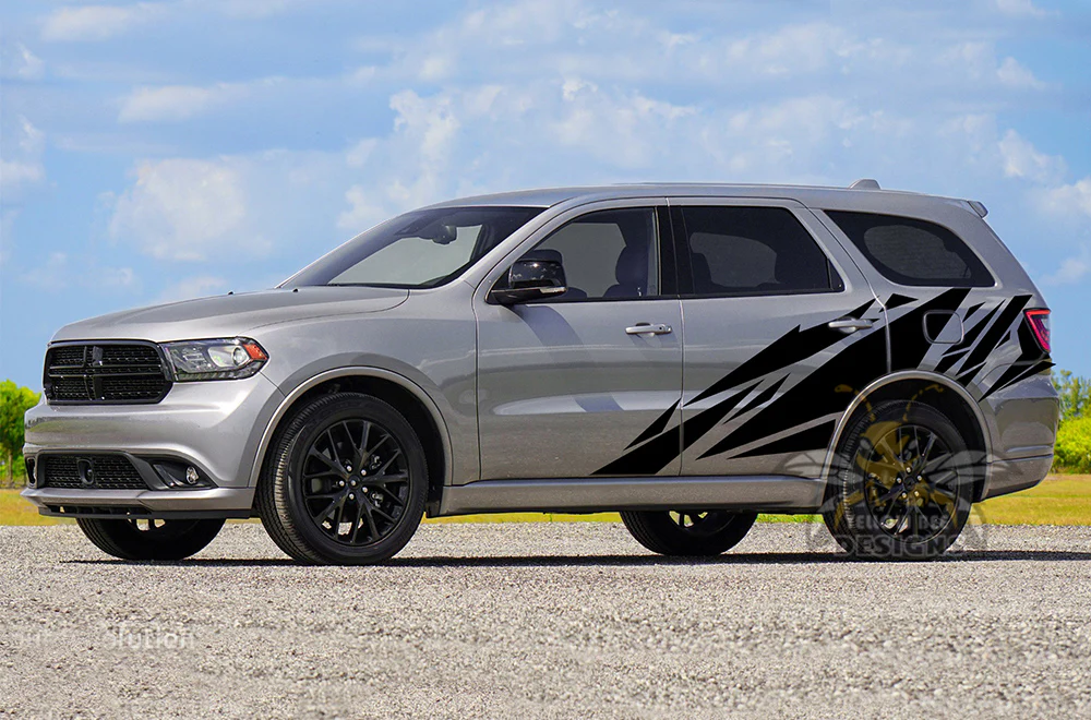Geometric Pattern Side Door Vinyl Decals Compatible With Dodge Durango - Image 3