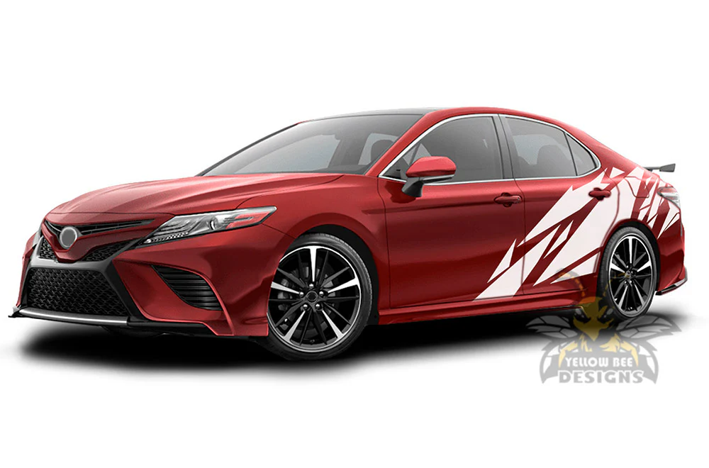 Geometric Pattern Side Graphics Vinyl Compatible decals for Toyota Camry - Image 2