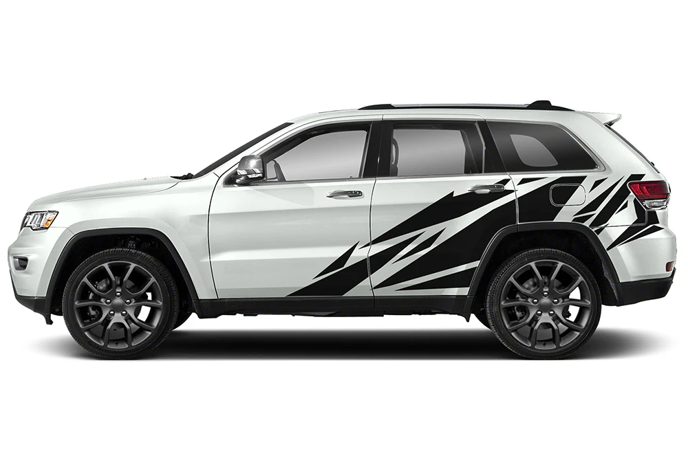 Geometric Pattern Side Graphics Vinyl Decals Compatible with Grand Cherokee
