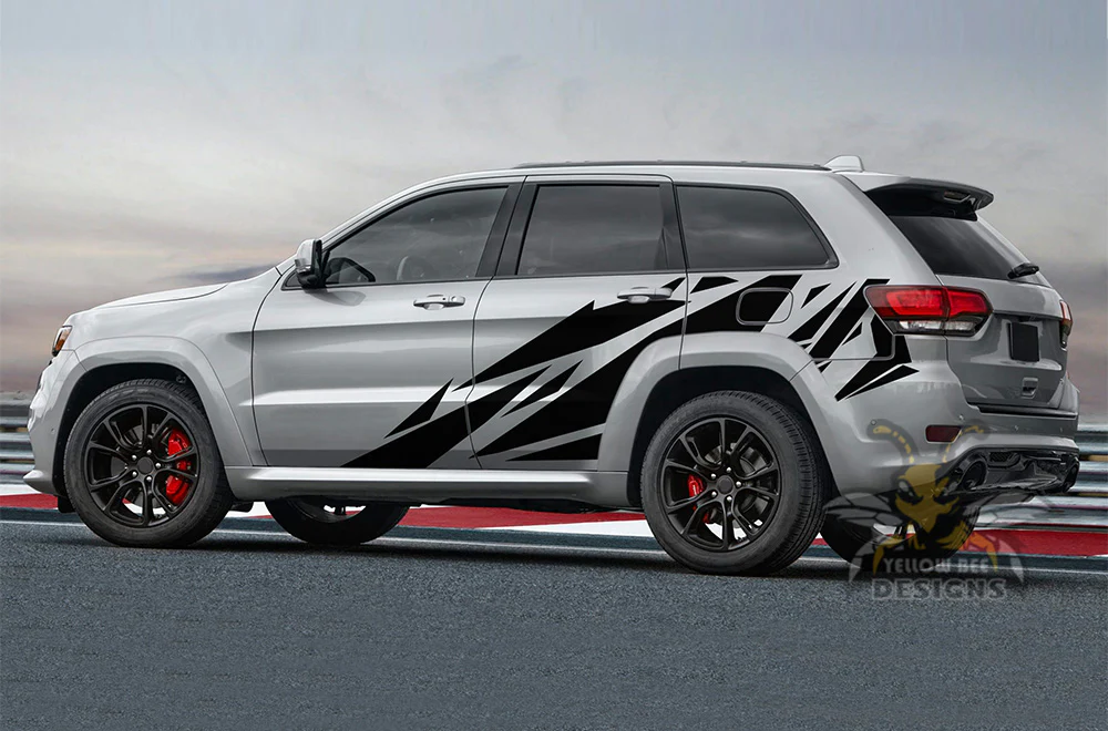 Geometric Pattern Side Graphics Vinyl Decals Compatible with Grand Cherokee - Image 2