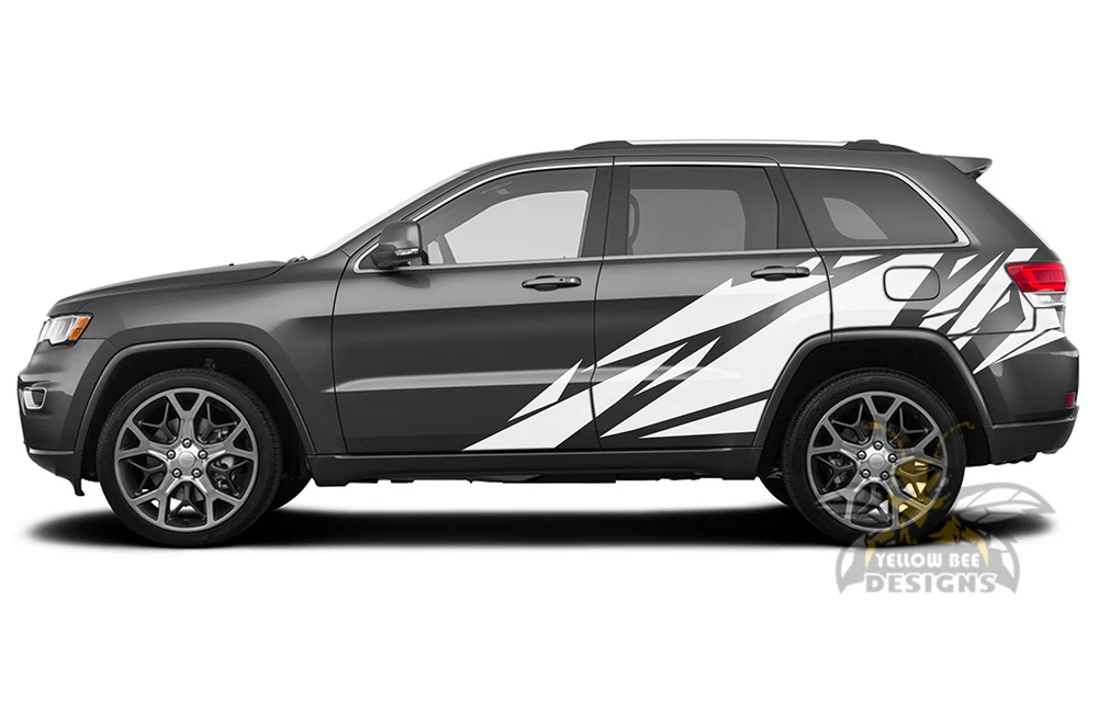Geometric Pattern Side Graphics Vinyl Decals Compatible with Grand Cherokee - Image 3