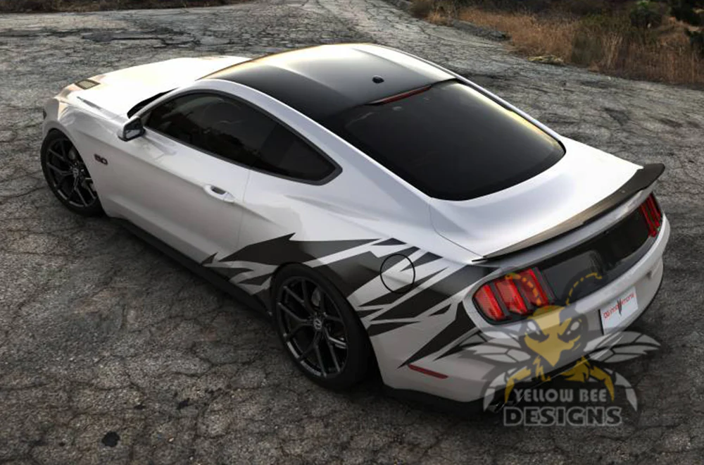 Geometric Patterns Decals Graphics Vinyl Decals Compatible with Ford Mustang - Image 3