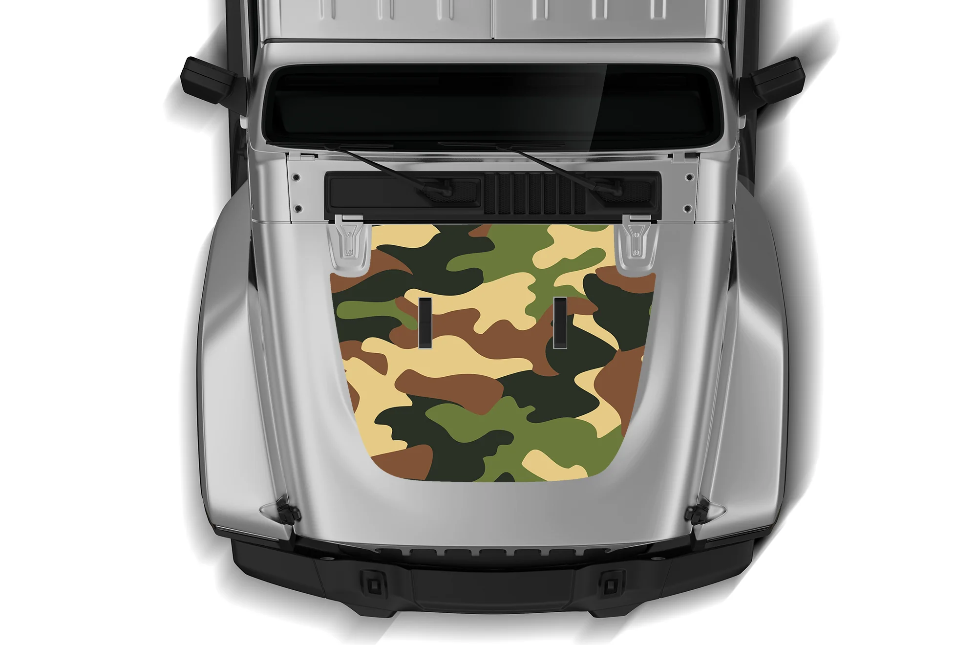 Green Army print Hood Graphics Decals Vinyl Compatible with Jeep JT Gladiator