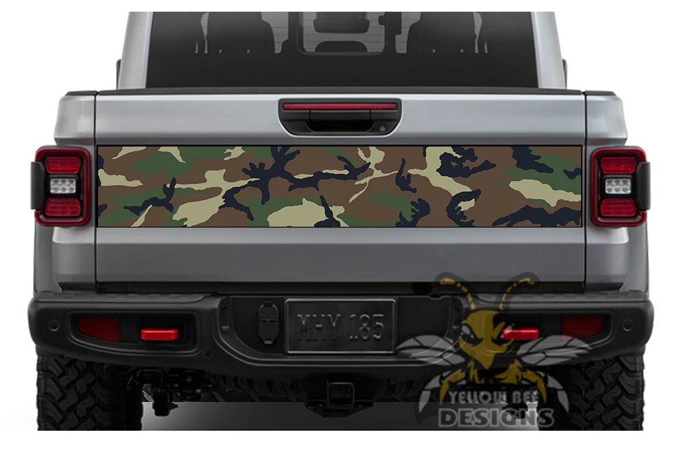 Green Army Tailgate Door Decals Vinyl Compatible with Jeep JT Gladiator (8x53 inches) - Image 2