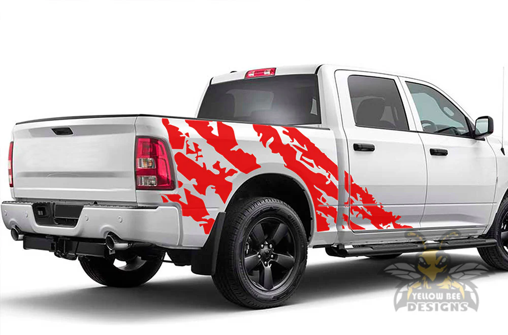 Half Side Shred Graphics Kit Vinyl Decal Compatible with Dodge Ram Crew Cab 1500 - Image 3