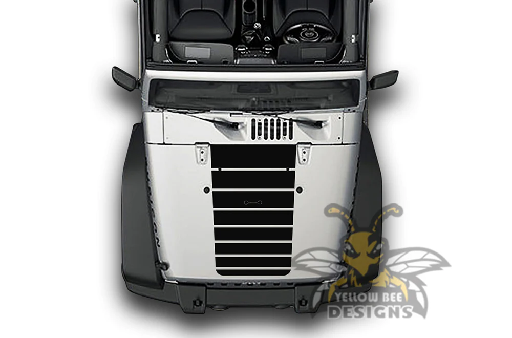 Hash Hood Graphics Vinyl Decals Compatible with Jeep JL Wrangler - Image 2