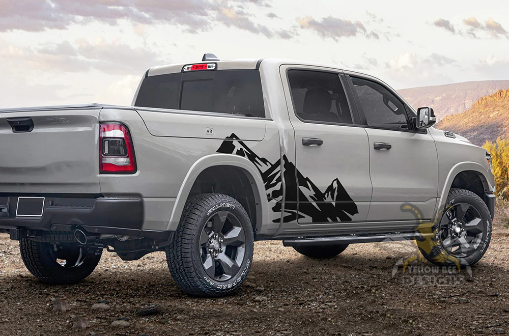 High Mountains Graphics Vinyl Decals Compatible with Dodge Ram Crew Cab 1500 - Image 2