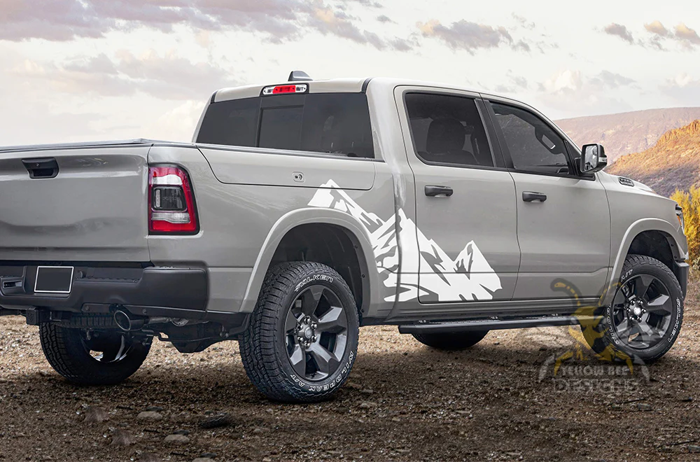 High Mountains Graphics Vinyl Decals Compatible with Dodge Ram Crew Cab 1500 - Image 3