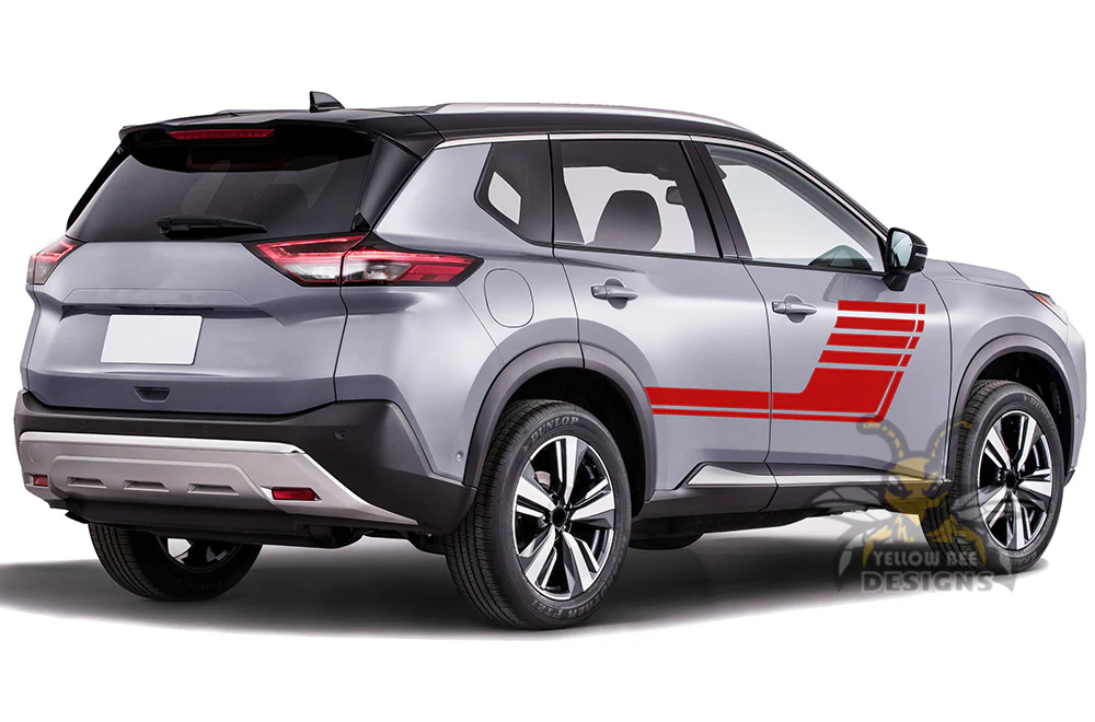 Hockey Full Door Stripes Graphics Vinyl Decals Compatible with Nissan Rogue - Image 4