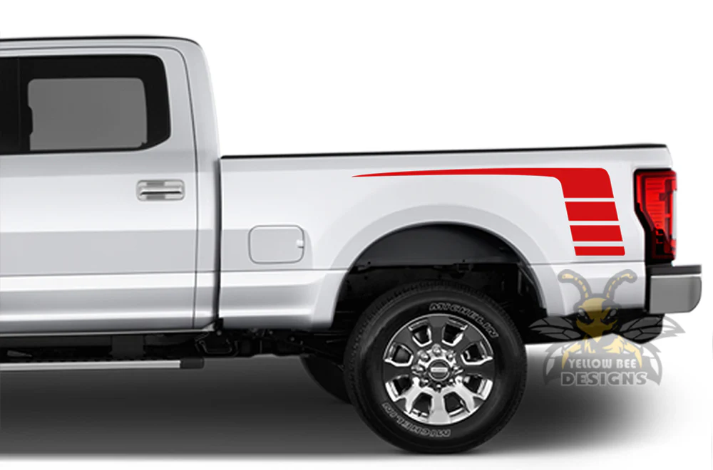 Hockey Side Bed Graphics Vinyl Decals Compatible with Ford F250 - Image 2