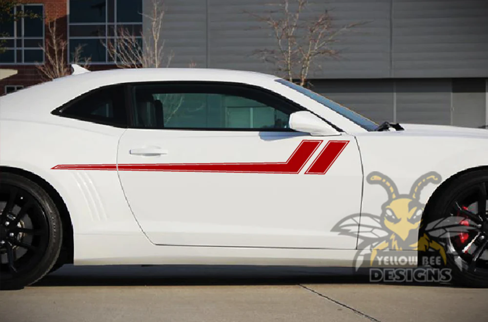 Hockey Side Decals Stripes Graphics Vinyl Compatible with Chevrolet Camaro - Image 4