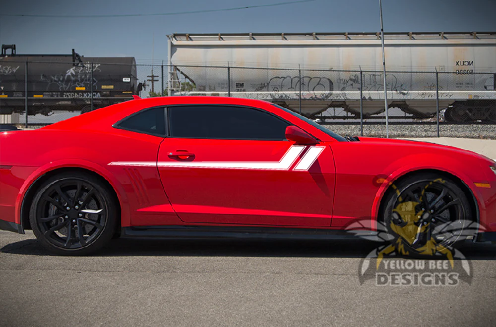 Hockey Side Decals Stripes Graphics Vinyl Compatible with Chevrolet Camaro - Image 5