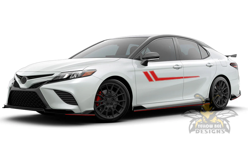 Hockey Side Door Stripes Graphics Vinyl Decals Compatible with Toyota Camry - Image 3