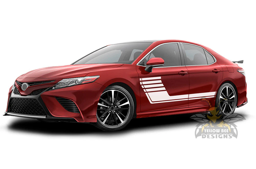 Hockey Side Full Door Stripes Graphics Vinyl Decals Compatible with Toyota Camry - Image 3