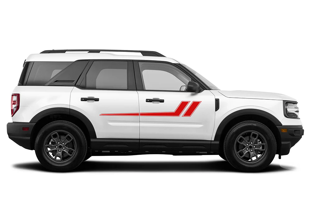 Hockey Side Graphics Stripes Vinyl Decals Compatible with Ford Bronco Sport - Image 3