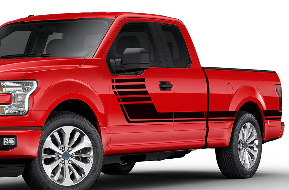 Hockey Side Graphics Vinyl Decals Compatible with Ford F150 Super Cab 6.5''