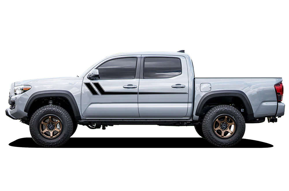 Hockey Side Stripes Graphics Kit Vinyl Decal Compatible with Toyota Tacoma Double Cab - Image 5