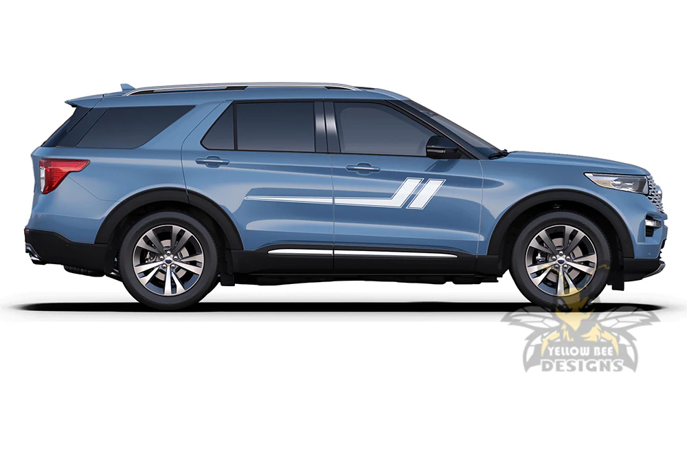 Hockey Side Stripes Graphics Vinyl Decals Compatible with Ford Explorer - Image 3