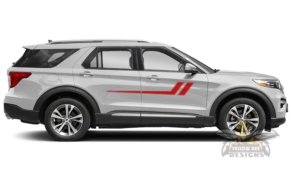 Hockey Side Stripes Graphics Vinyl Decals Compatible with Ford Explorer - Image 4