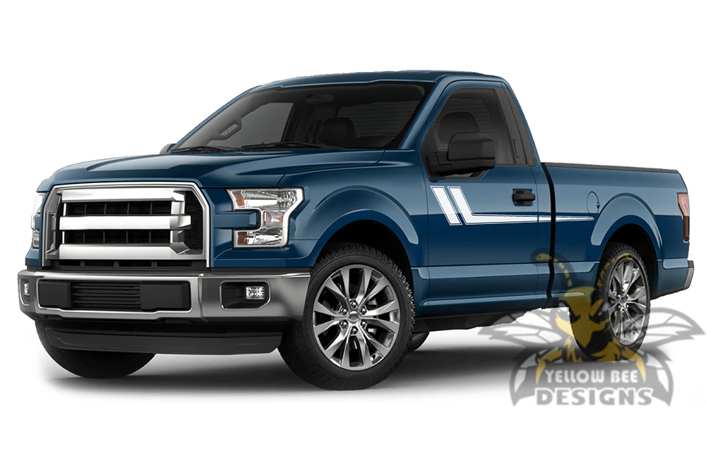Hockey Side Stripes Graphics Vinyl Decals Compatible with Ford F150 Regular Cab 6.5'' - Image 4