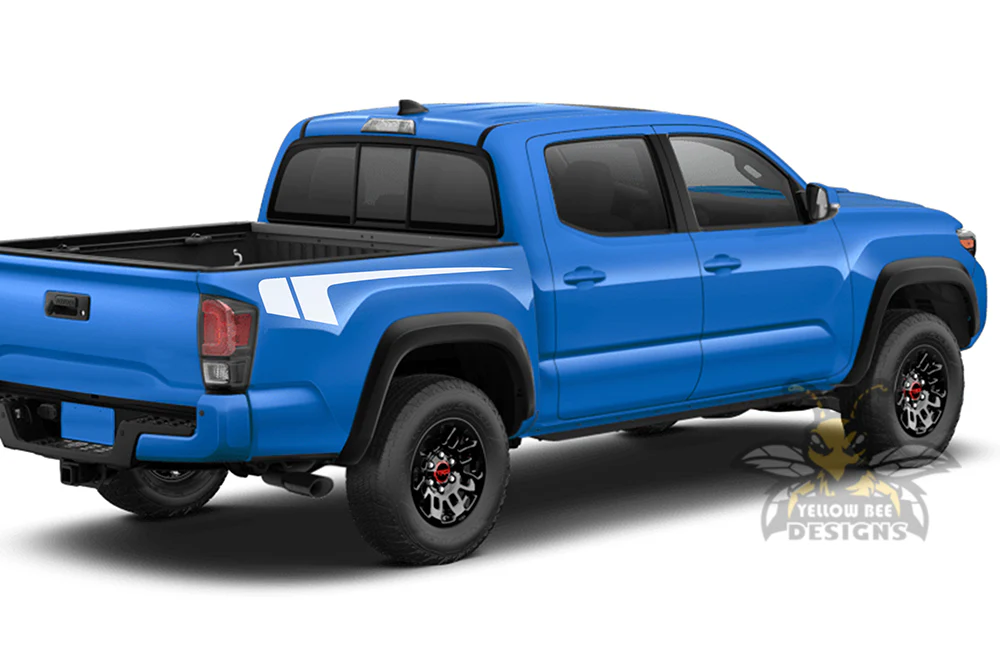 Hockey Stripes Bed Graphics Vinyl Decals Compatible with Toyota Tacoma - Image 3