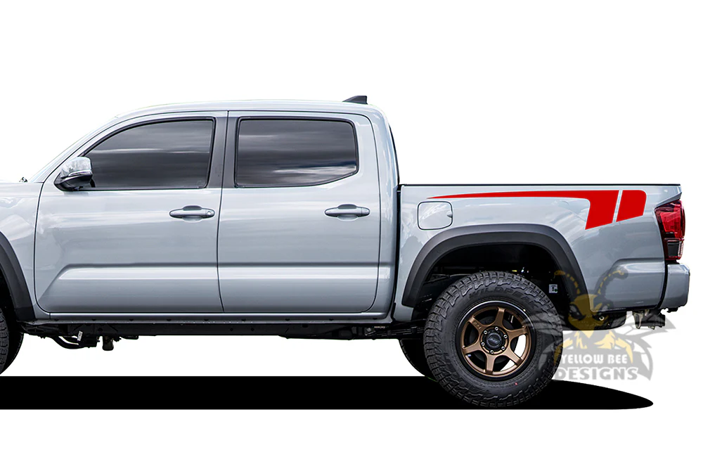 Hockey Stripes Bed Graphics Vinyl Decals Compatible with Toyota Tacoma - Image 4