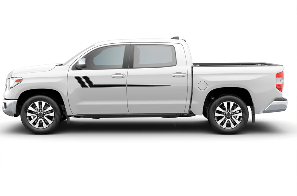 Hockey Stripes Graphics Kit Vinyl Decal Compatible with Toyota Tundra Crewmax