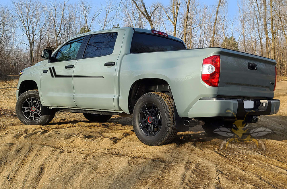 Hockey Stripes Graphics Kit Vinyl Decal Compatible with Toyota Tundra Crewmax - Image 2