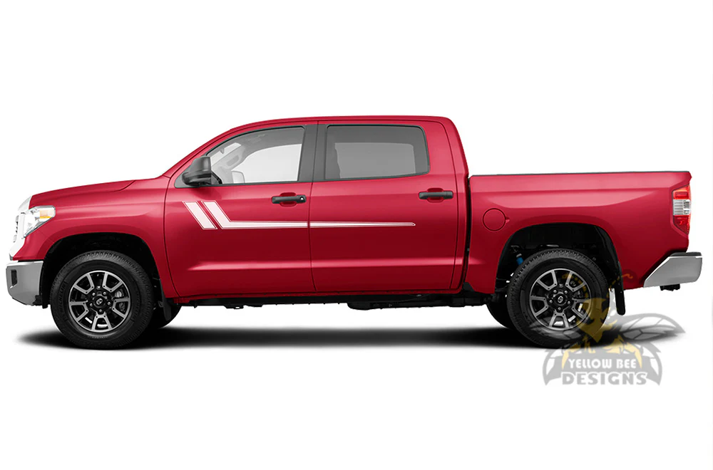 Hockey Stripes Graphics Kit Vinyl Decal Compatible with Toyota Tundra Crewmax - Image 3