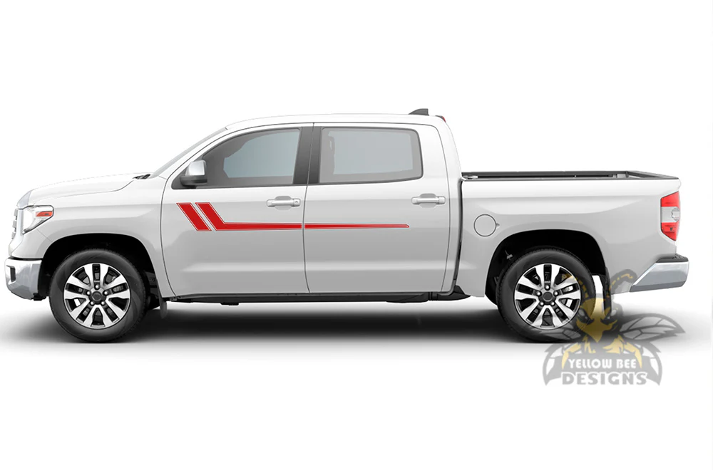 Hockey Stripes Graphics Kit Vinyl Decal Compatible with Toyota Tundra Crewmax - Image 4