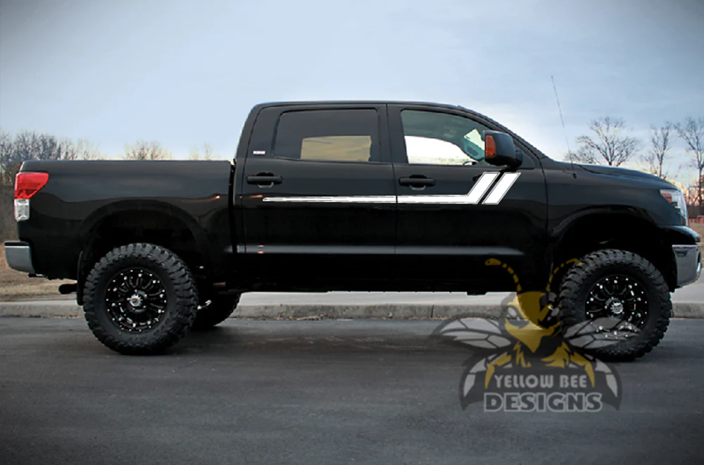 Hockey Stripes Graphics Kit Vinyl Decal Compatible with Toyota Tundra Crewmax - Image 6