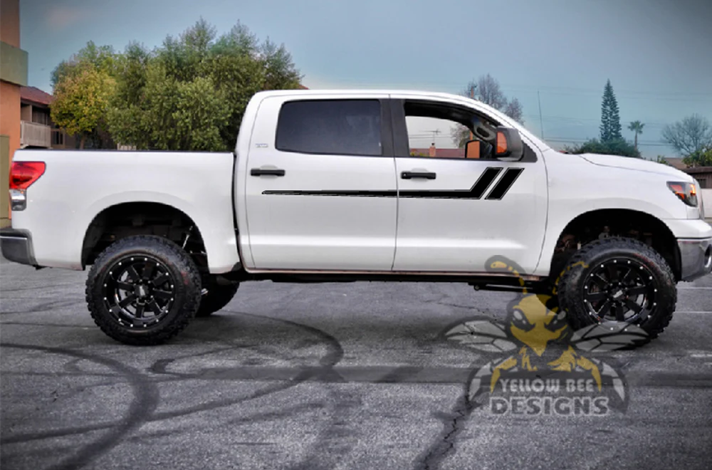 Hockey Stripes Graphics Kit Vinyl Decal Compatible with Toyota Tundra Crewmax - Image 7
