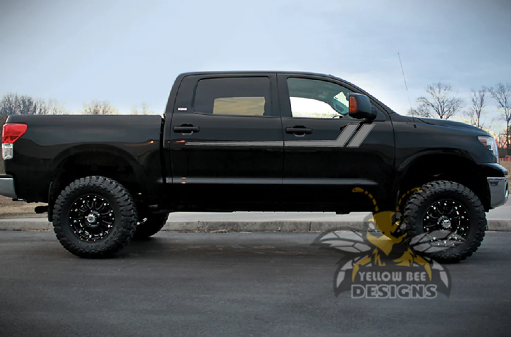 Hockey Stripes Graphics Kit Vinyl Decal Compatible with Toyota Tundra Crewmax - Image 8