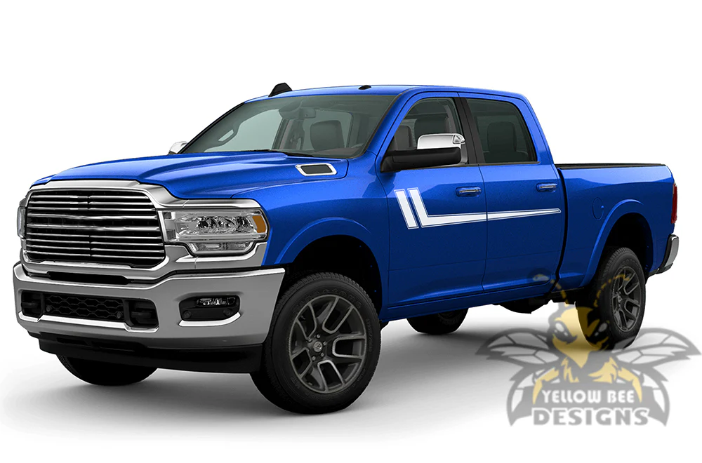 Hockey Stripes Graphics Vinyl Decal Compatible with Dodge Ram Crew Cab 3500 Bed 6'4” - Image 4