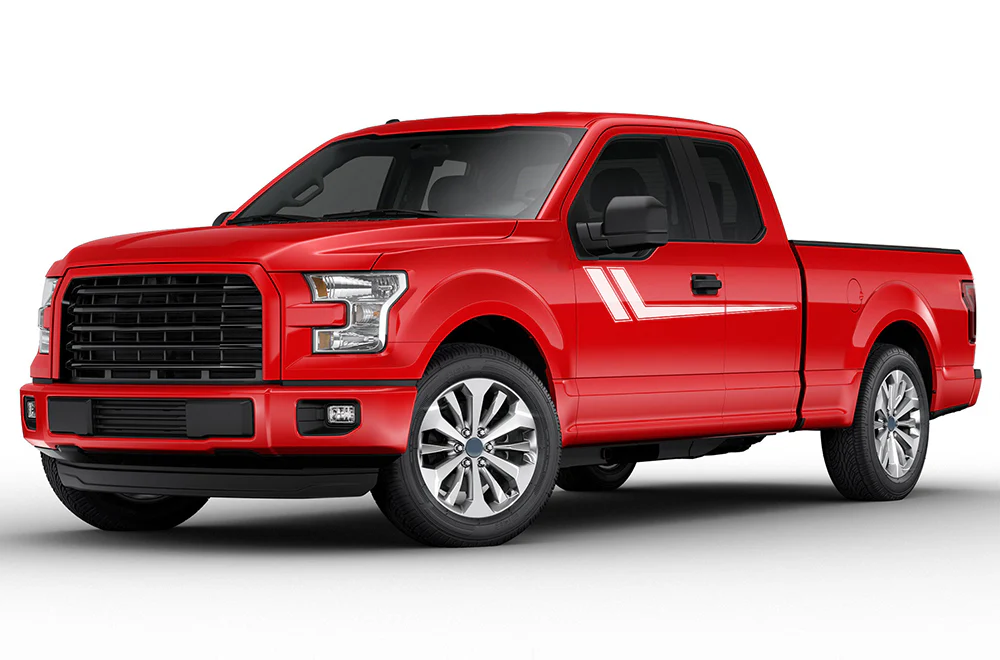 Hockey Stripes Graphics Vinyl Decals Compatible with Ford F150 Super Cab 6.5'' - Image 2