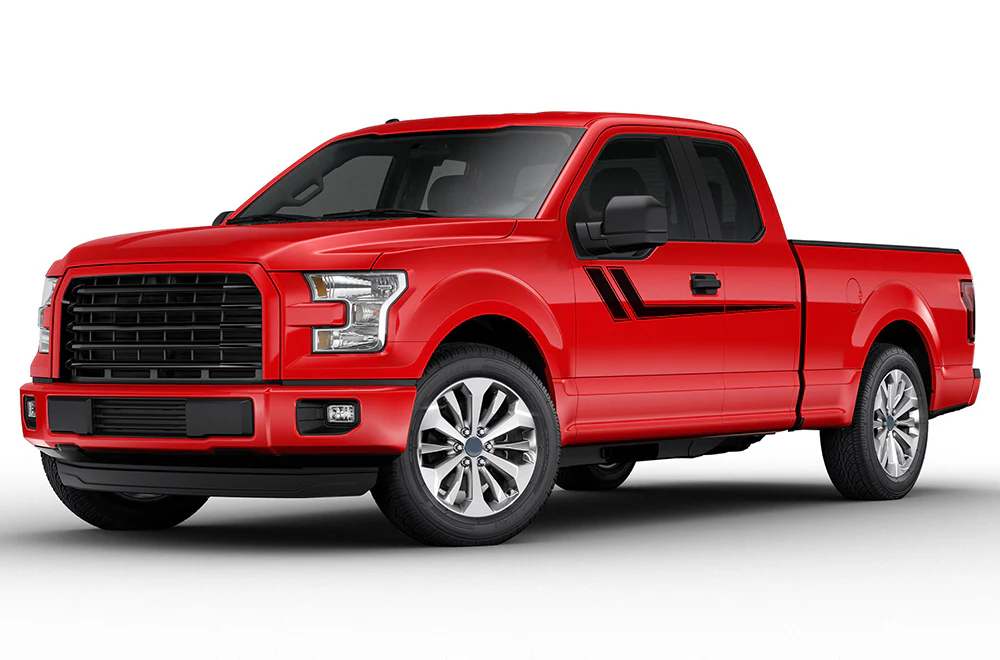Hockey Stripes Graphics Vinyl Decals Compatible with Ford F150 Super Cab 6.5'' - Image 4