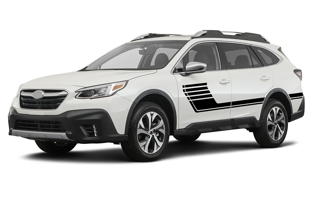 Hockey Style Stripes Side Graphics Vinyl Decals Compatible with Subaru Outback