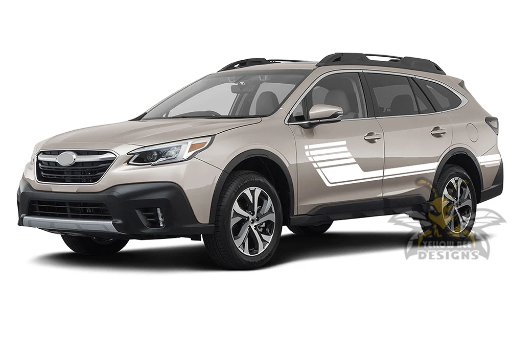 Hockey Style Stripes Side Graphics Vinyl Decals Compatible with Subaru Outback - Image 2