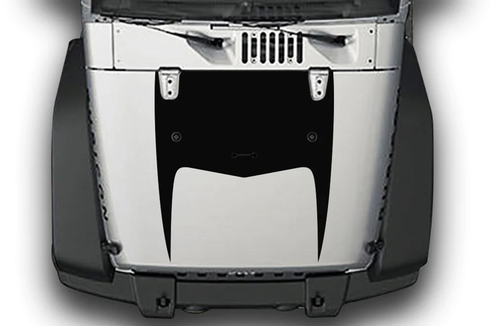 Horns Hood Graphics Vinyl Decals Compatible with Jeep JK Wrangler 2007-2018