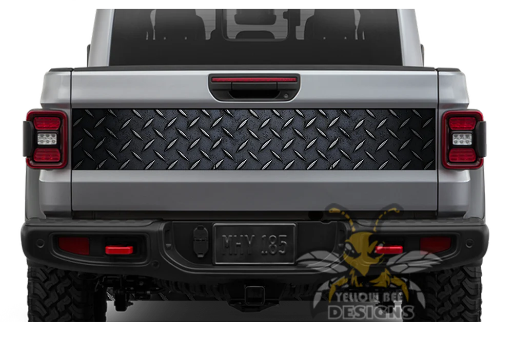 Iron Tailgate Door Decals Vinyl Compatible with Jeep JT Gladiator 4 Door (8x53 inches) - Image 2