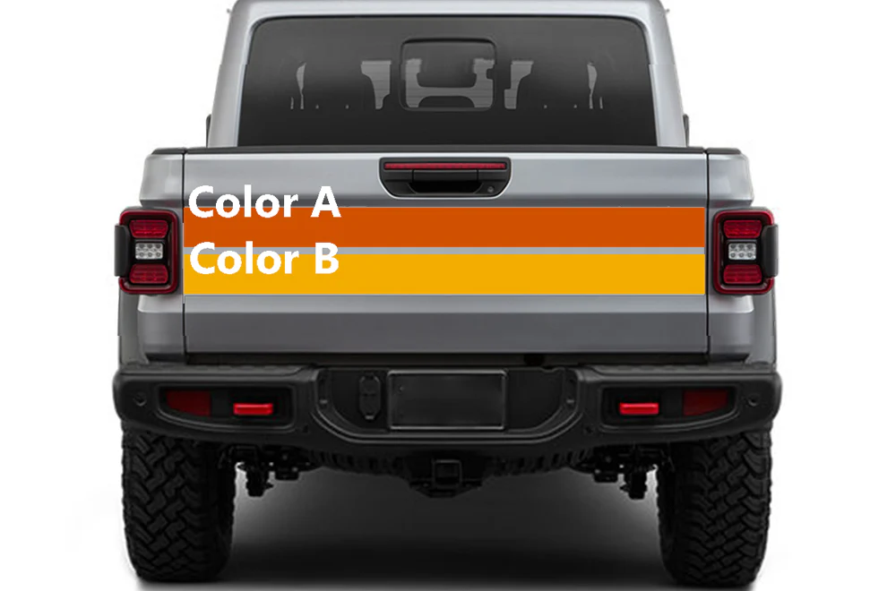 Jeep JT Gladiator 4 Door Scrambler Retro Tailgate Stripes for JT Gladiator
