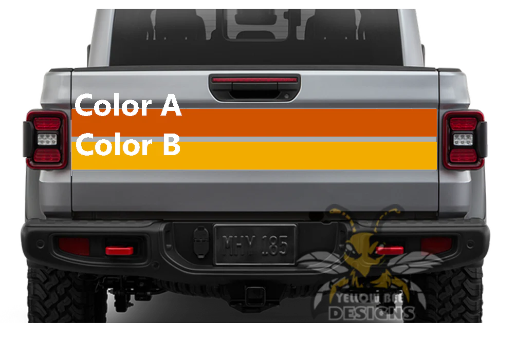 Jeep JT Gladiator 4 Door Scrambler Retro Tailgate Stripes for JT Gladiator - Image 2